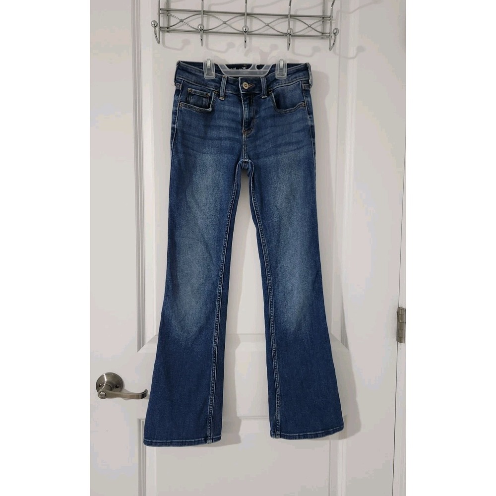 Hollister Women's‎ Blue Jeans Pants Low-rise Bootcut Stretch Size 0S/00 W24S